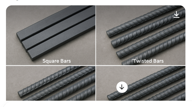 Types of Iron Bars Used While Building and When they are Used in Different Stages Of Construction.